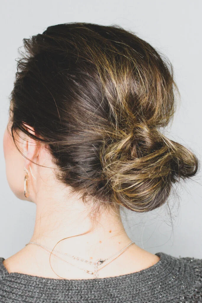 Collarbone Messy Low Bun Collarbone Messy Low Bun — Overnight Hairstyles 2027