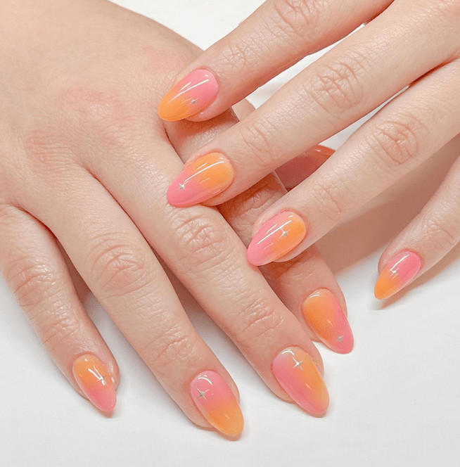 Soft Glitter Gradient Sunset Soft Glitter Gradient Sunset — Pink and Orange Sunset Nails 2027