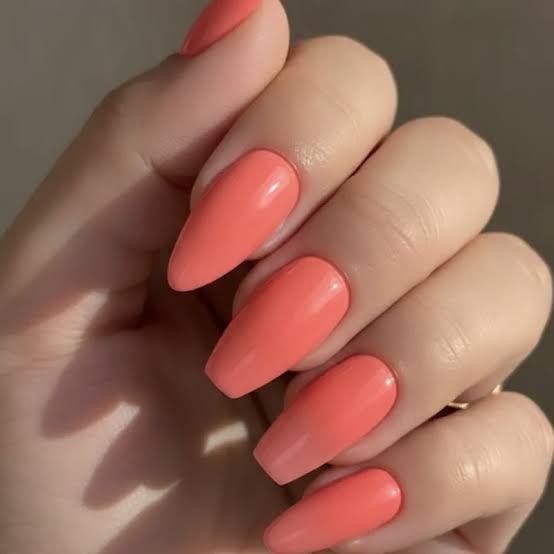 None Visual Idea — Coral Coffin Nails 2027
