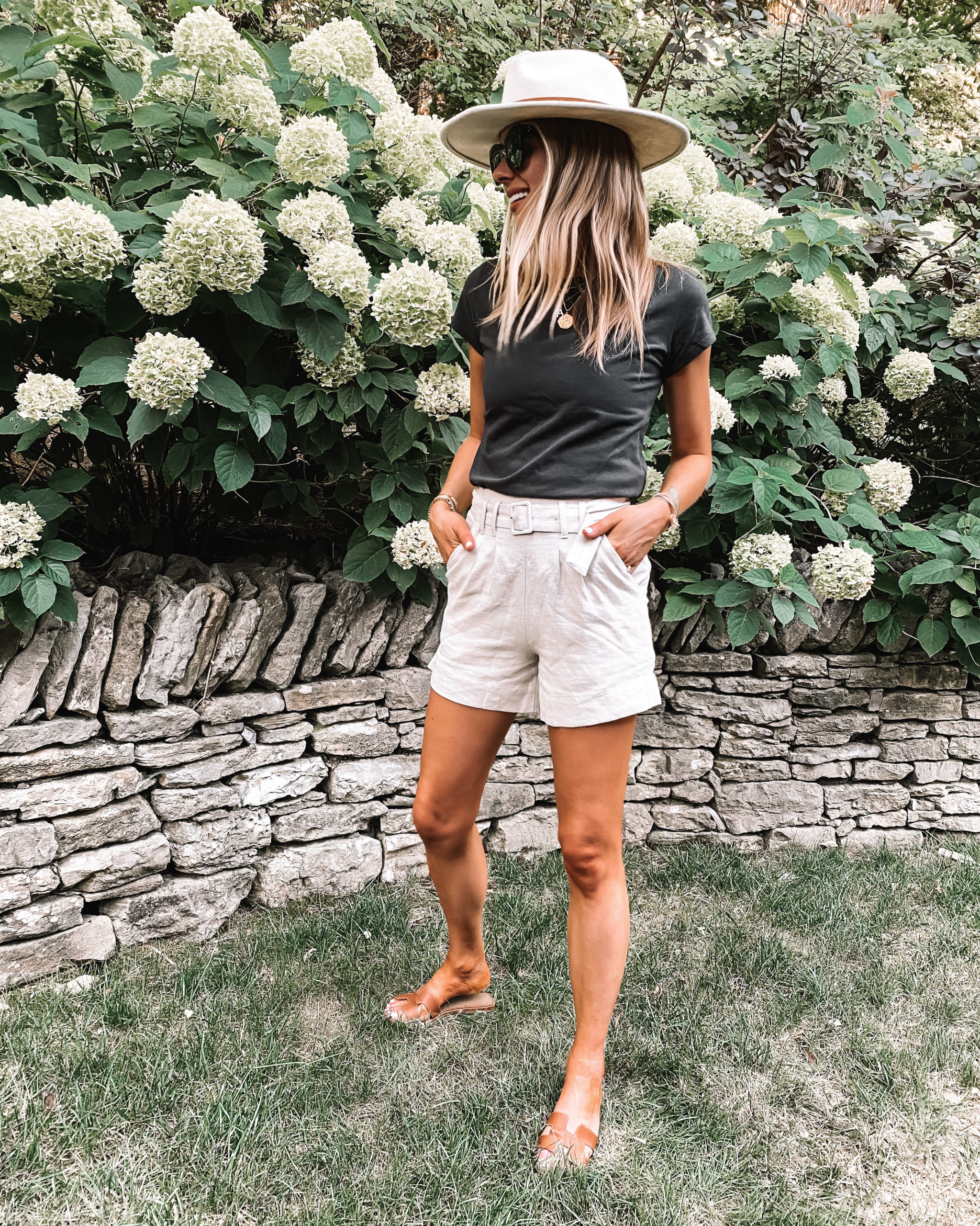 Linen Shorts and Grey Tee: Casual Beach Day Style Linen Shorts and Grey Tee: Casual Beach Day Style — Summer Outfits 2027