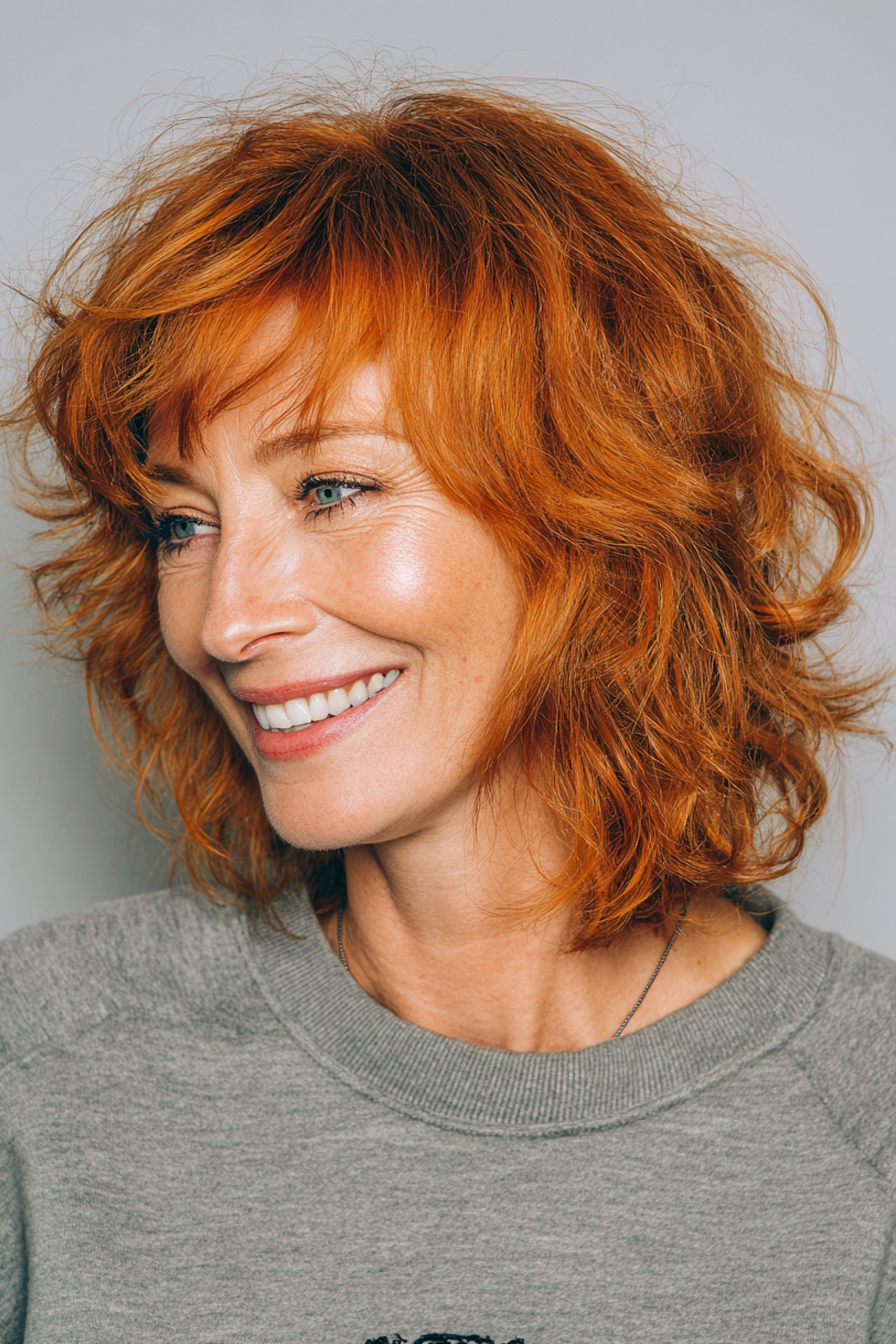 Collarbone Length Red Shag Collarbone Length Red Shag — Short Shag 2027