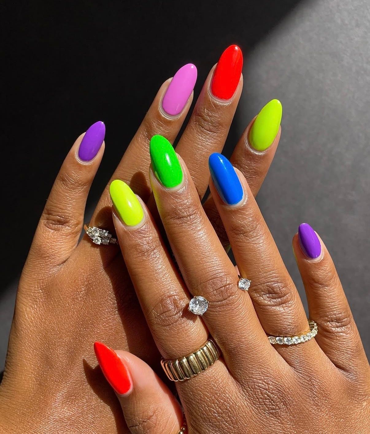 Visual Idea — Glossy Neon Colors: Purple Visual Idea — Glossy Neon Colors: Purple — Neon Matte Nails 2027