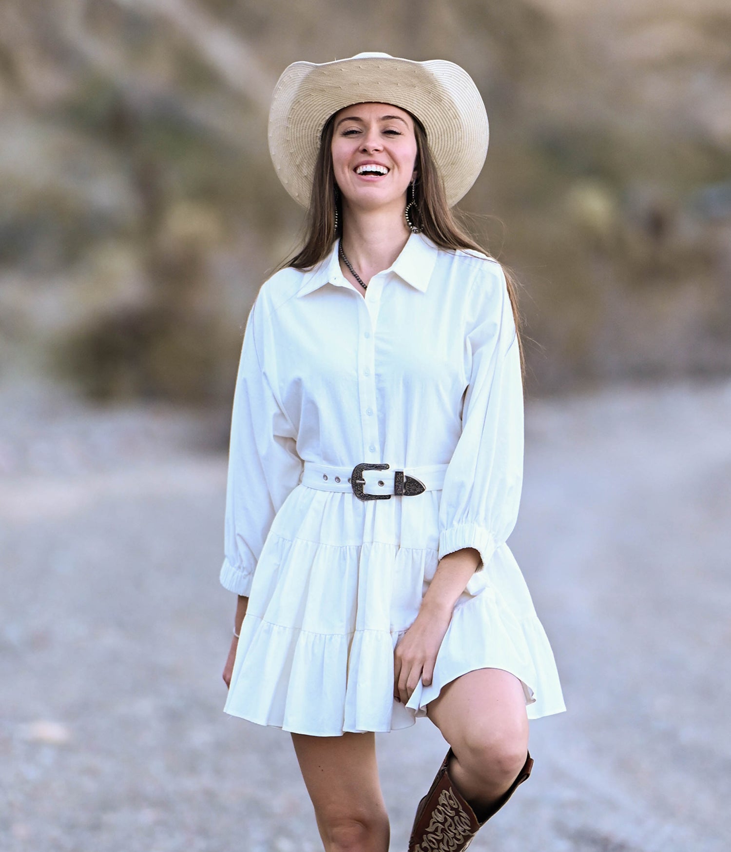 Tiered Shirt Dress: Effortless Western Charm Tiered Shirt Dress: Effortless Western Charm — Western Outfits 2027