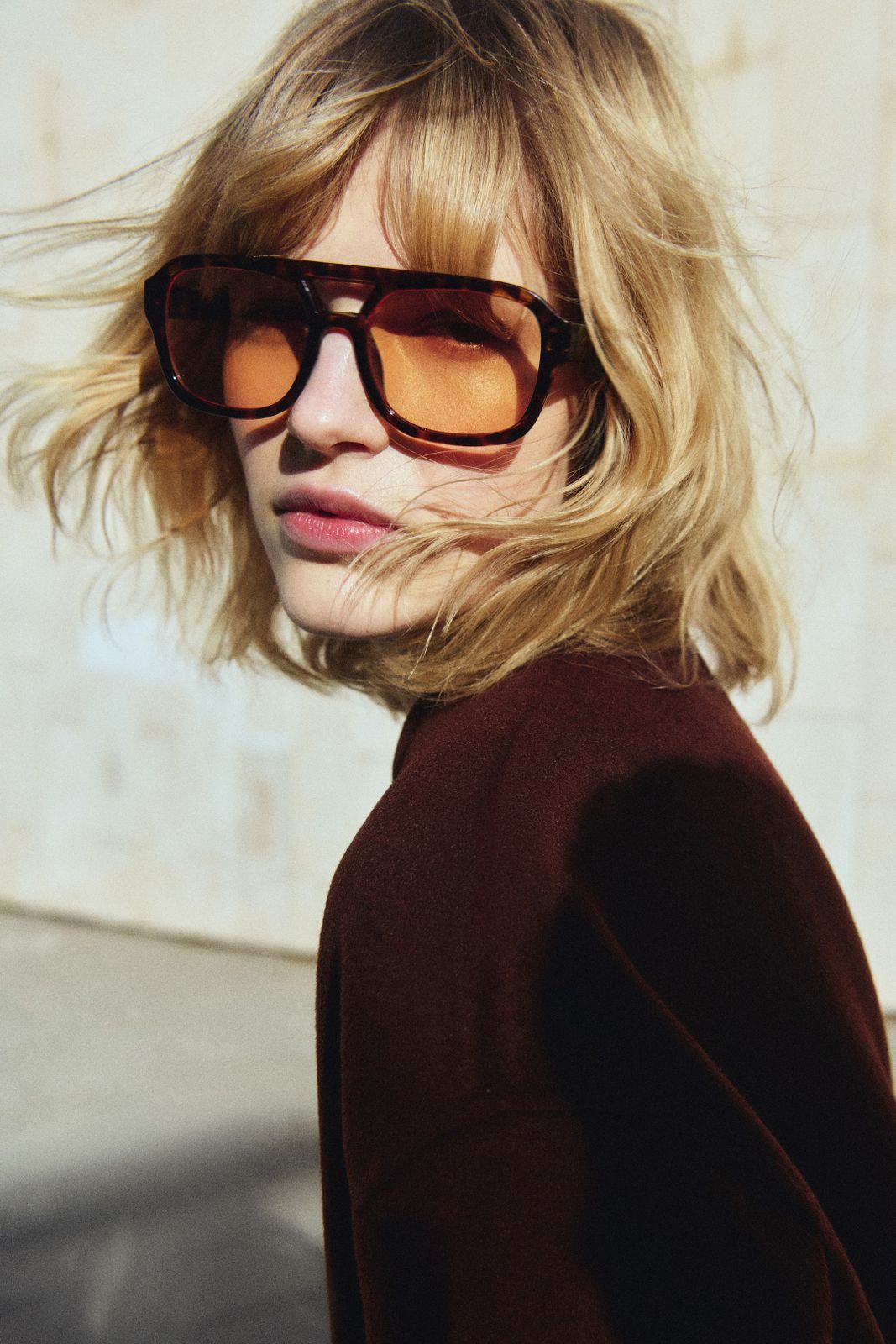 Casual Chic: Aviators with Orange Lenses and a Knit Sweater — Aviator Sunglasses for Women 2027