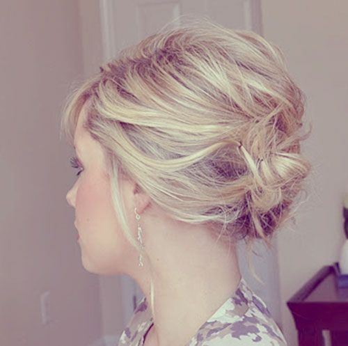 Light Blonde Soft Updo With Wispy Bangs Light Blonde Soft Updo With Wispy Bangs — Wedding Hairstyles 2027 for Short Hair