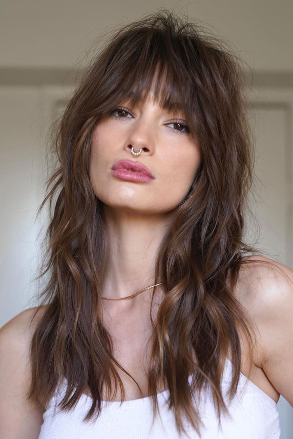 Medium Shag With Wispy Fringe Medium Shag With Wispy Fringe — Hairstyles 2027 for Square Faces