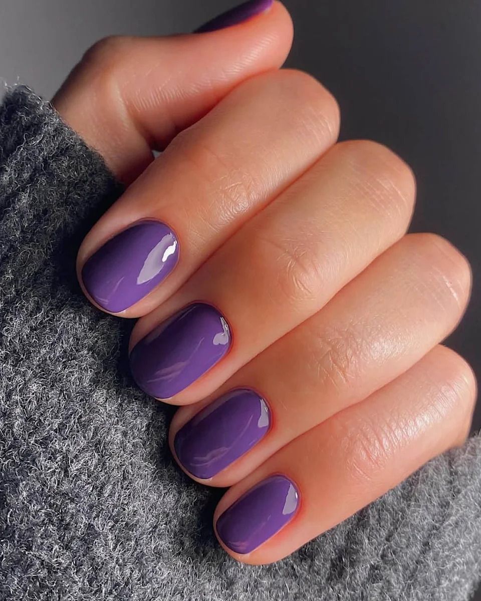 High Gloss Visual Idea — Winter Purple Nails 2027