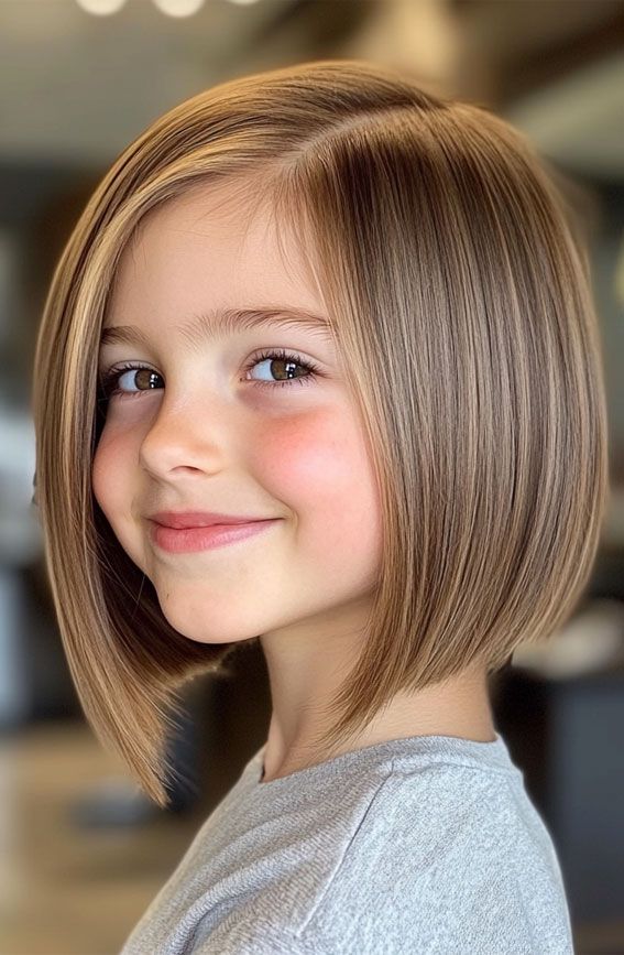 Sleek Caramel Angled Bob — Haircuts 2027 for Teenage Girls