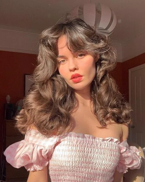 Dark Brown Bardot Lob With Layers Dark Brown Bardot Lob With Layers — Bardot Bangs 2027