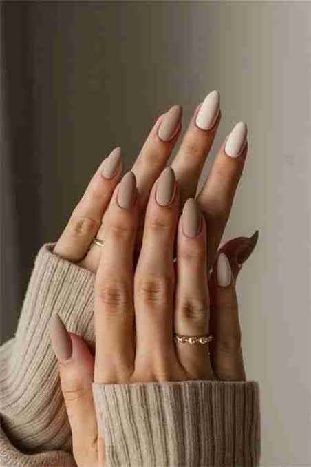 Matte Mixed Nude Shades Matte Mixed Nude Shades — Winter Nude Nails 2027
