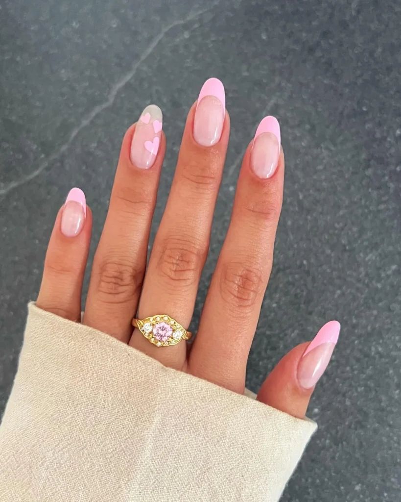 Glossy With Glitter Visual Idea Glossy With Glitter Visual Idea — Light Pink Wedding Nails 2027