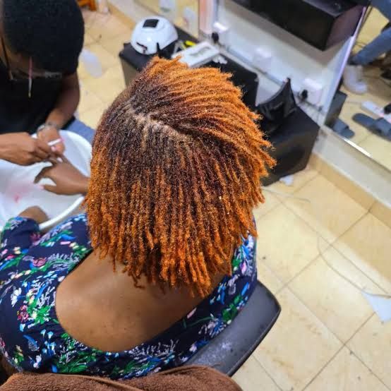 Copper Chin Bob With Root Shadow Copper Chin Bob With Root Shadow — Microlocs Locs 2027