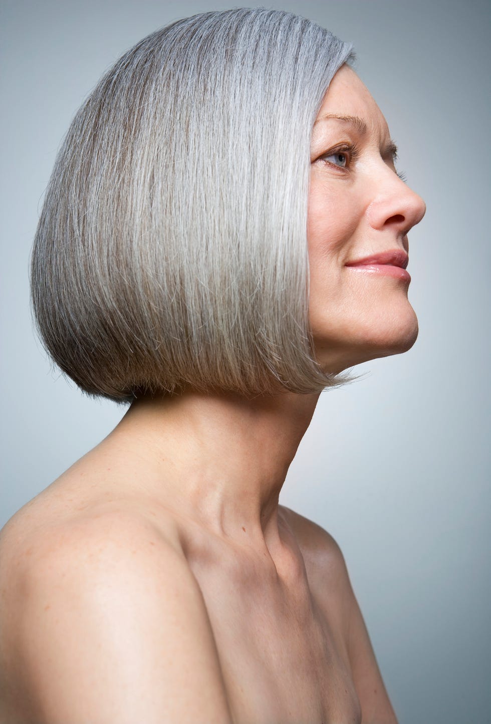 No Bangs Sleek Uniform Gray Bob No Bangs Sleek Uniform Gray Bob — Gray Bob 2027