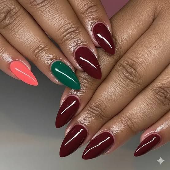 High Gloss Visual Idea High Gloss Visual Idea — Winter Nail Colors 2027 for Dark Skin