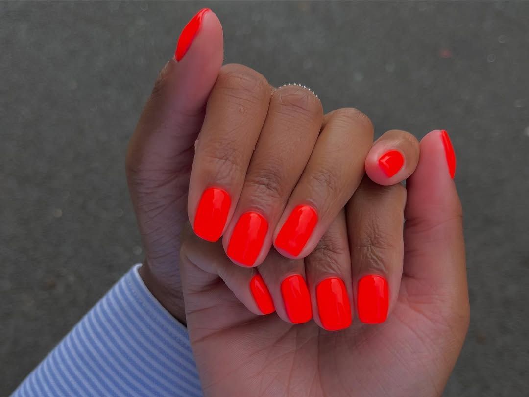 High Gloss Visual Idea High Gloss Visual Idea — Orange Summer Nails 2027