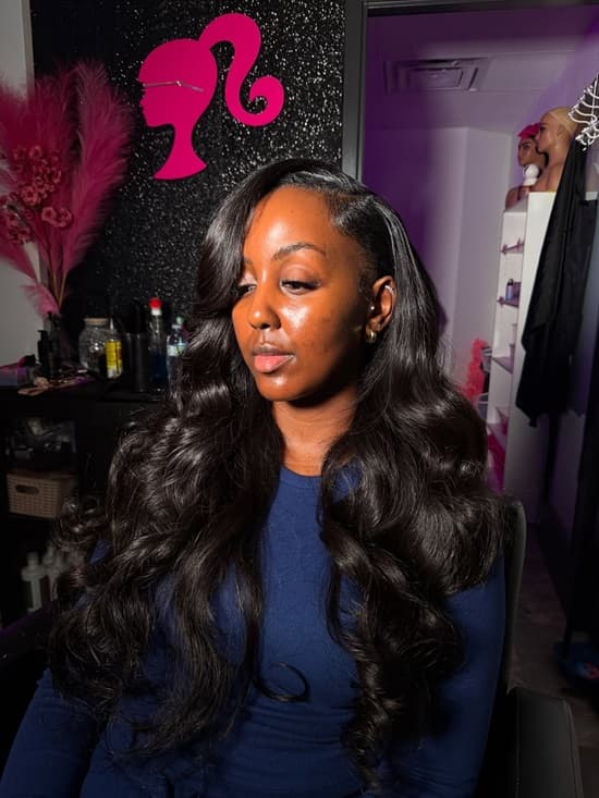 Dark Brown Voluminous Waves with Side Bang Dark Brown Voluminous Waves with Side Bang — Sew In Styles 2027