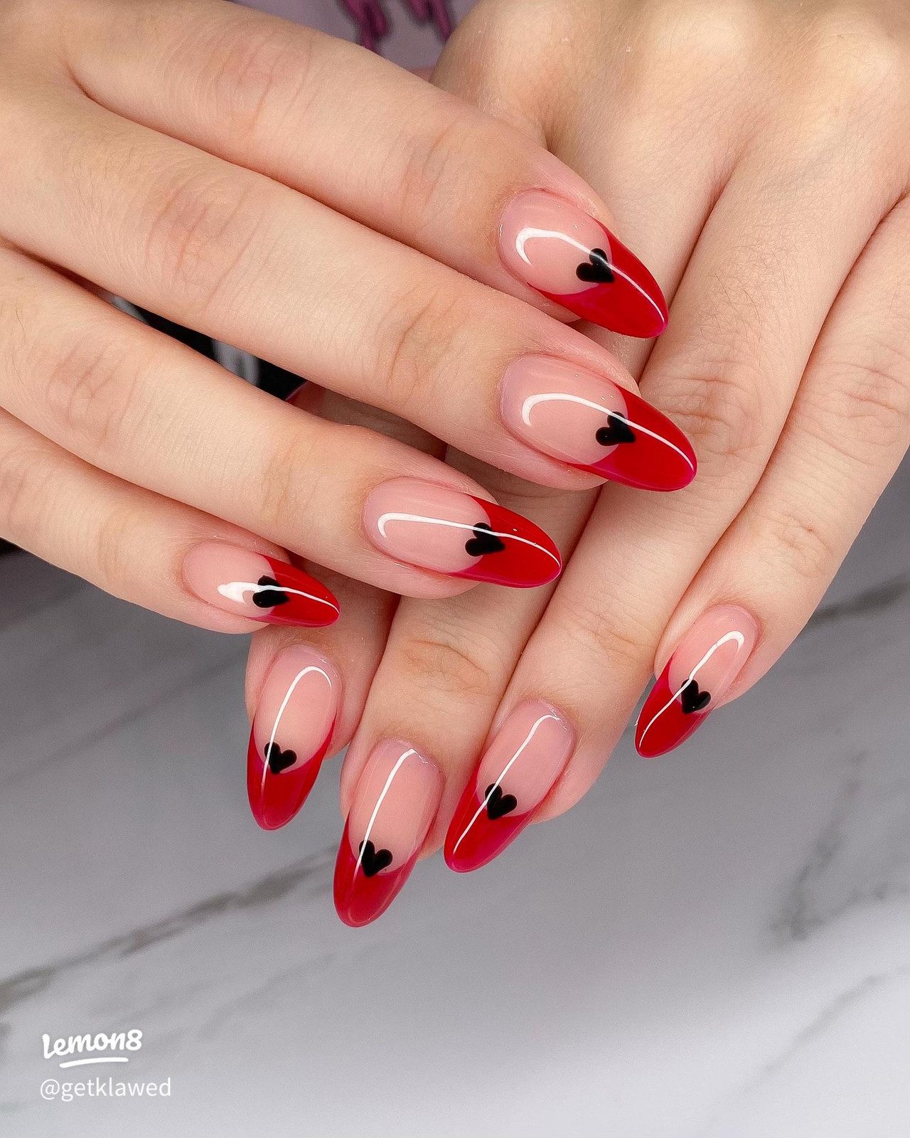 Valentine S Day Visual Idea — Red French Tip Nails 2027