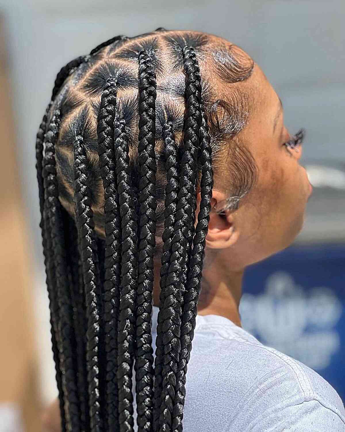 Uniform Mid-Back Black Braids — Knotless Braids 2027 for Prom