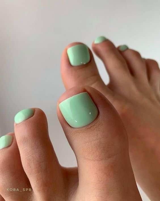 Soft Opaque Mint Green Soft Opaque Mint Green — Summer Pedicure Colors 2027