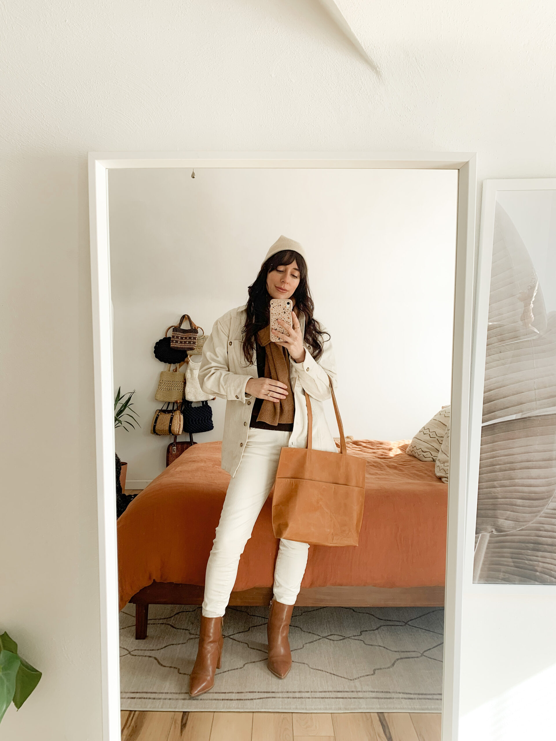 Utility Cream Shacket with Trousers and Heeled Boots — Shacket Outfits 2027