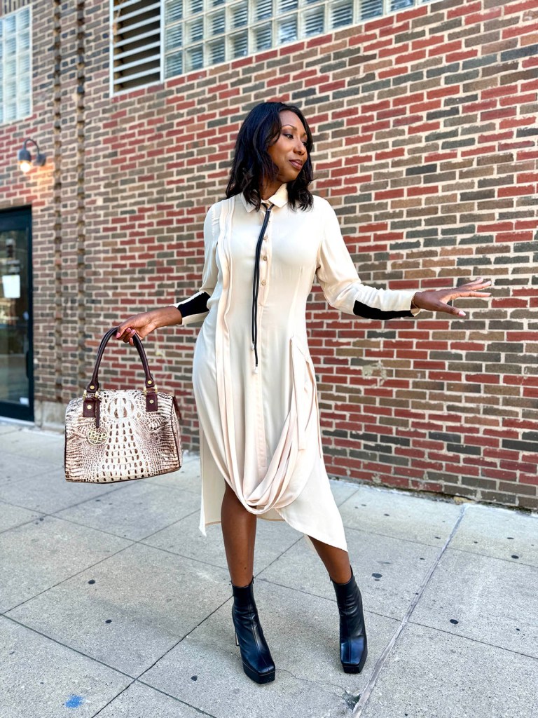 Chic City Dress with Contrast Details Chic City Dress with Contrast Details — Chicago Outfits 2027