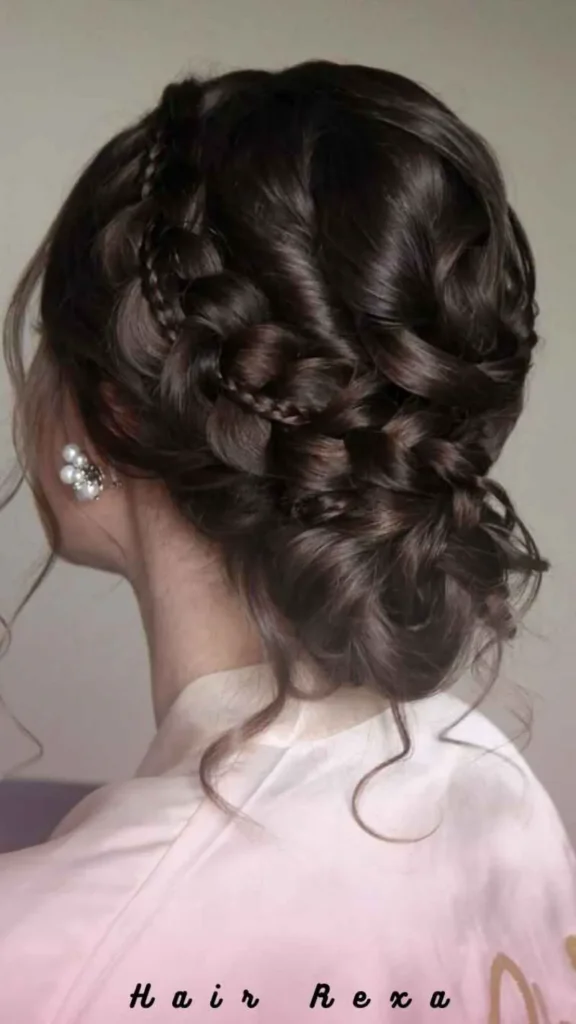 Complex Dark Brown Braided Updo Complex Dark Brown Braided Updo — Braided Bun 2027