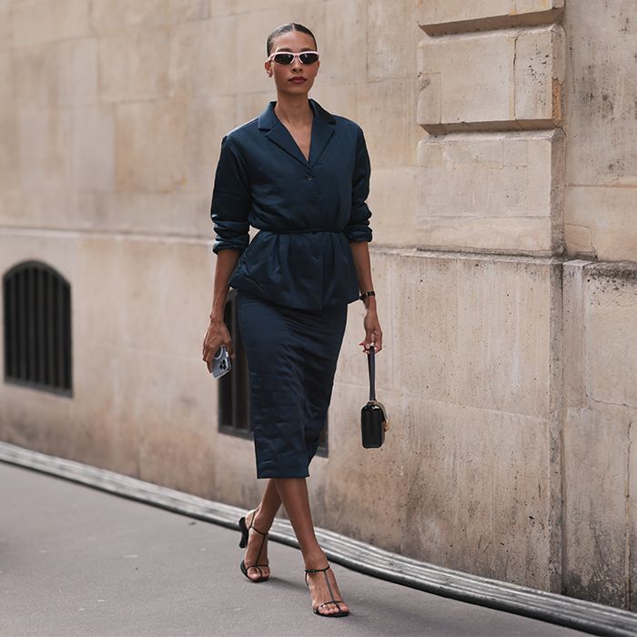 Sophisticated Navy Peplum Jacket and Pencil Skirt Sophisticated Navy Peplum Jacket and Pencil Skirt — Zoom Outfits 2027