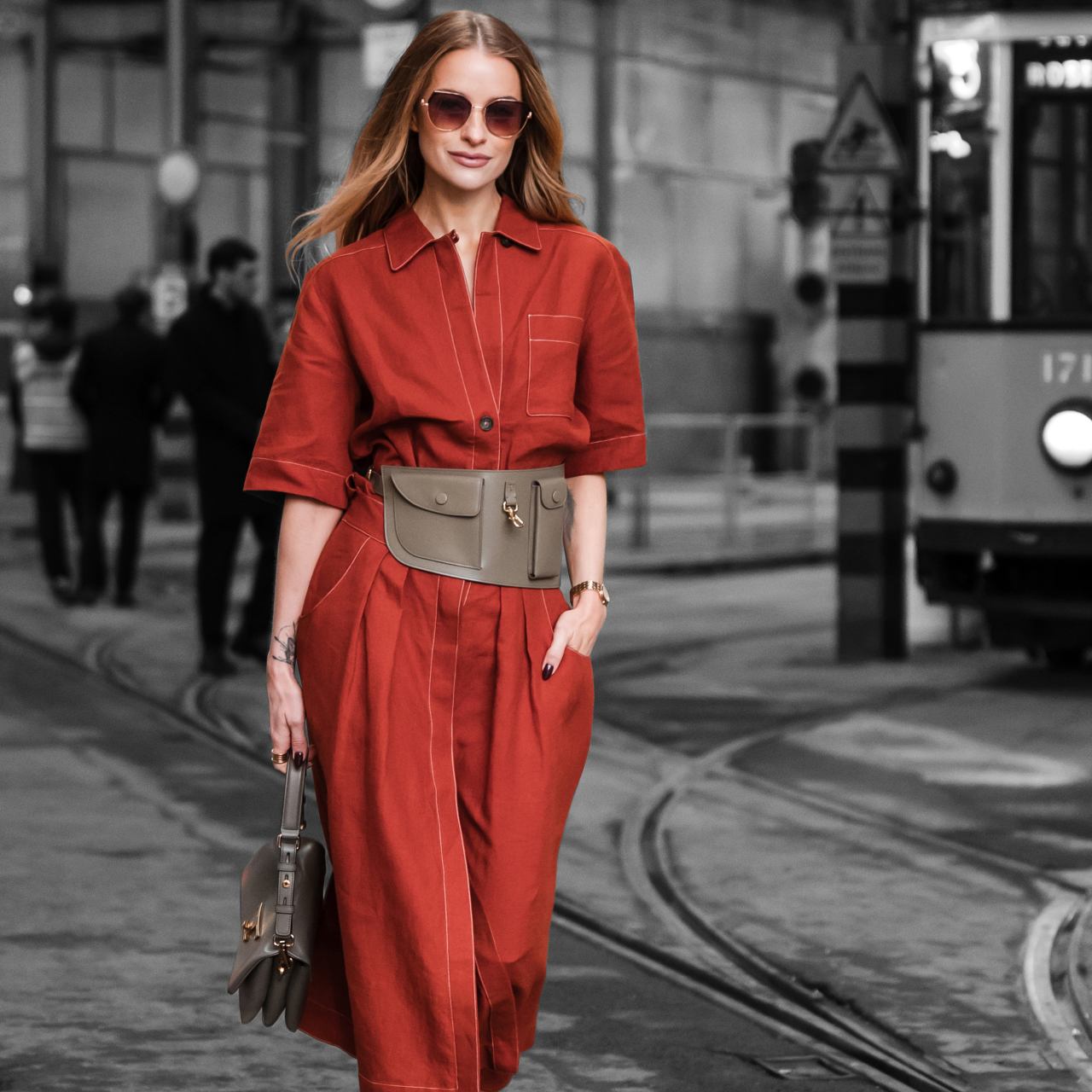 Relaxed Fit Button-Up Dress with Belted Waist Relaxed Fit Button-Up Dress with Belted Waist — Button Up Dress 2027