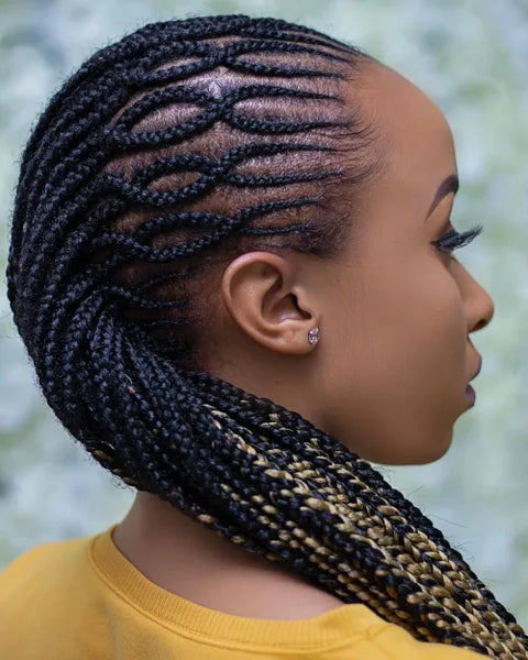Cornrows Braided into a Bun with Color Cornrows Braided into a Bun with Color — Braided Hairstyles 2027 for Black Women