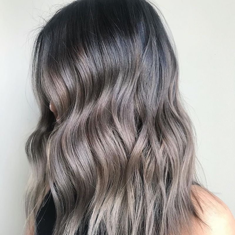 Dark Base Ash Gray Silver Balayage Dark Base Ash Gray Silver Balayage — Balayage on Gray Hair 2027