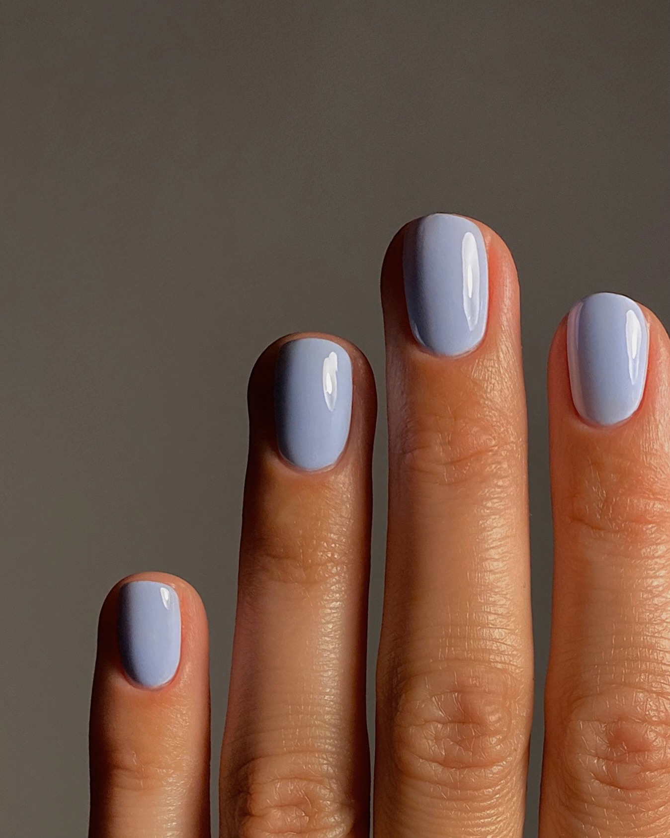 Short Square Pale Lavender Glossy Short Square Pale Lavender Glossy — Simple Graduation Nails 2027