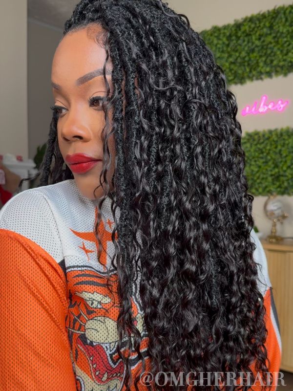 Mid-Back Long Cascading Boho Locs With Human Hair Curls Mid-Back Long Cascading Boho Locs With Human Hair Curls — Curls Locs 2027