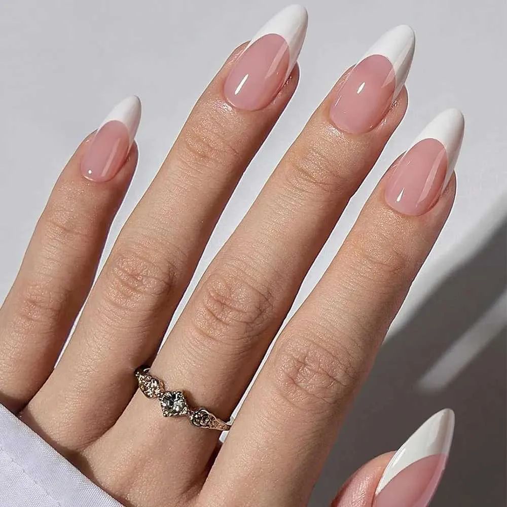 Long Almond Classic French Long Almond Classic French — French Tip Nails 2027 for Wide Nail Beds