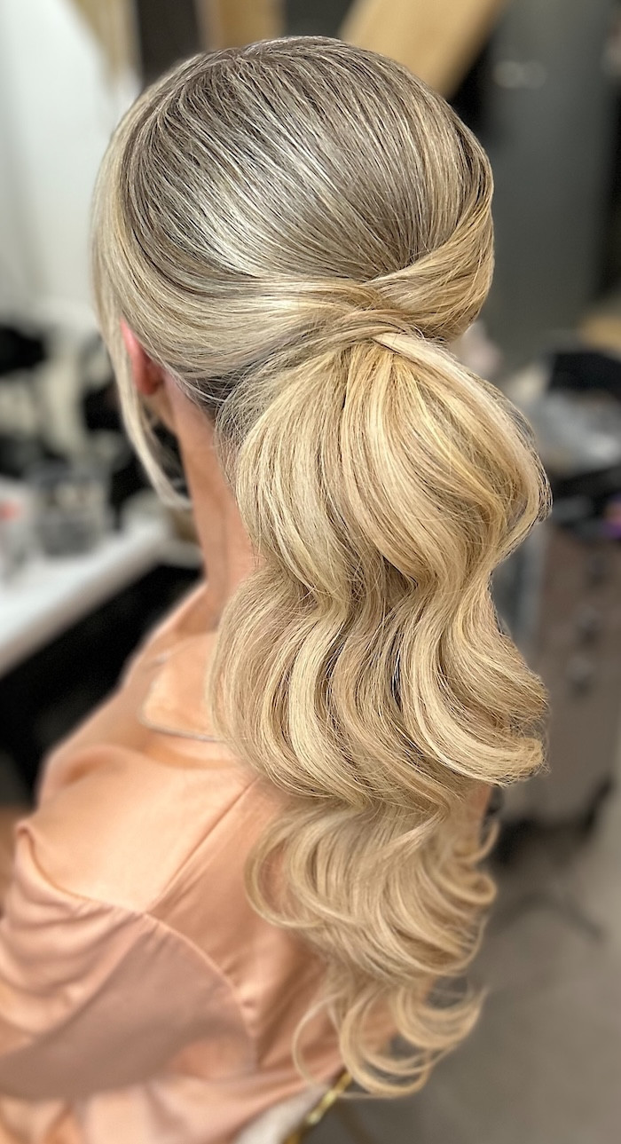 Low Ponytail With Twisted Detail Low Ponytail With Twisted Detail — Coquette Ponytail Hairstyles 2027