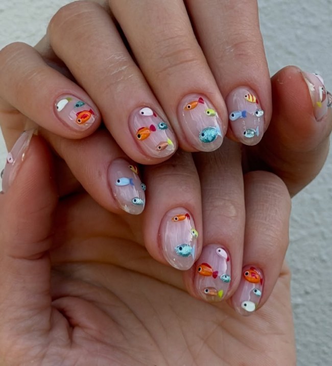 Tiny Tropical Fish Nails — Nails 2027 for Kids