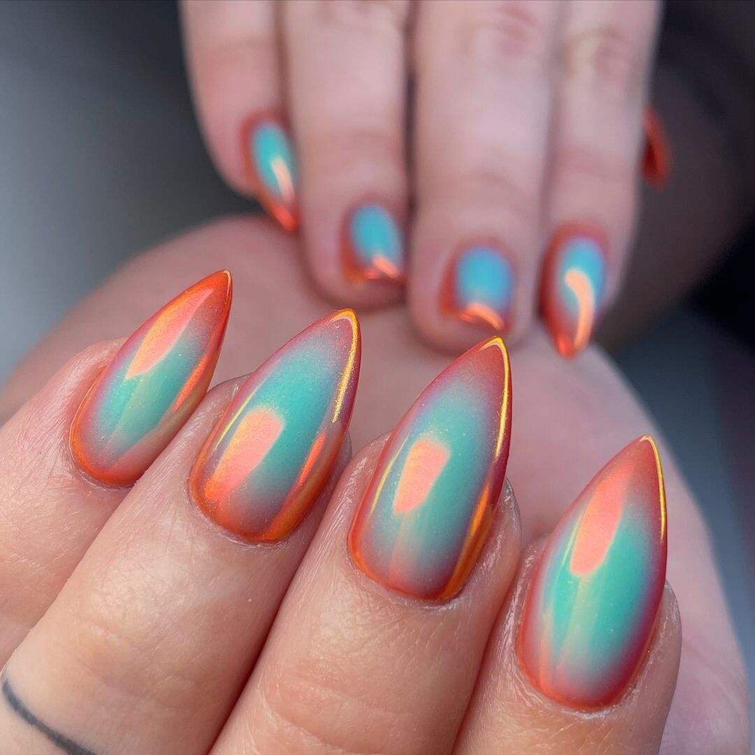 Vibrant Iridescent Stiletto Aura Vibrant Iridescent Stiletto Aura — Pearl Aura Nails 2027