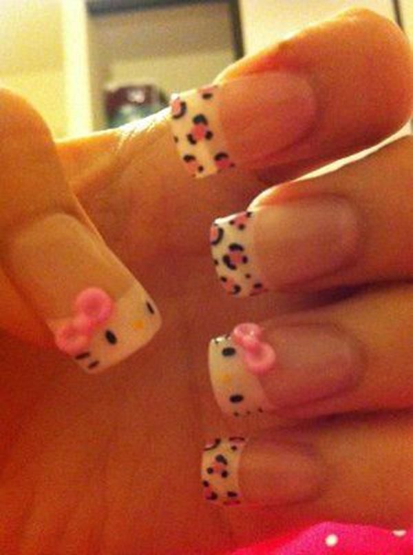 Nude Leopard French with Hello Kitty Faces Nude Leopard French with Hello Kitty Faces — French Hello Kitty Nails 2027