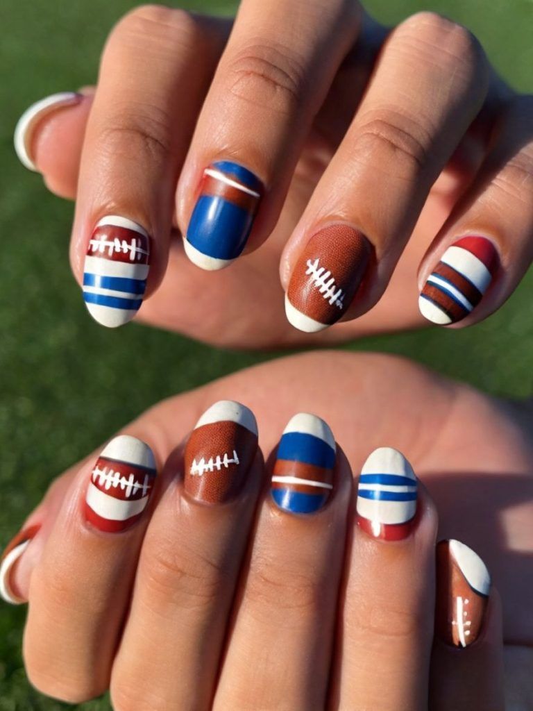 Football Game Team Spirit Visual Idea Football Game Team Spirit Visual Idea — Cheer Nails Team Colors 2027
