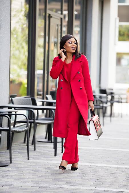 Monochromatic Red Coat and Jumpsuit for a Formal Holiday Occasion Monochromatic Red Coat and Jumpsuit for a Formal Holiday Occasion — Holiday Outfits 2026