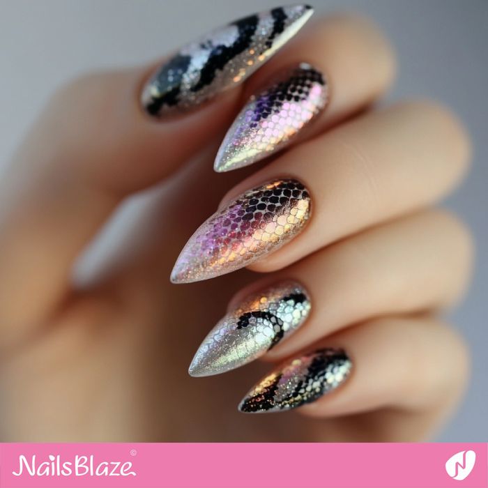 Shimmer Holographic Visual Idea Shimmer Holographic Visual Idea — Snake Print Nails 2027
