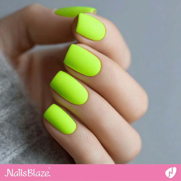 Matte Neon Yellow-Green Short Squares Matte Neon Yellow-Green Short Squares — Neon Matte Nails 2027
