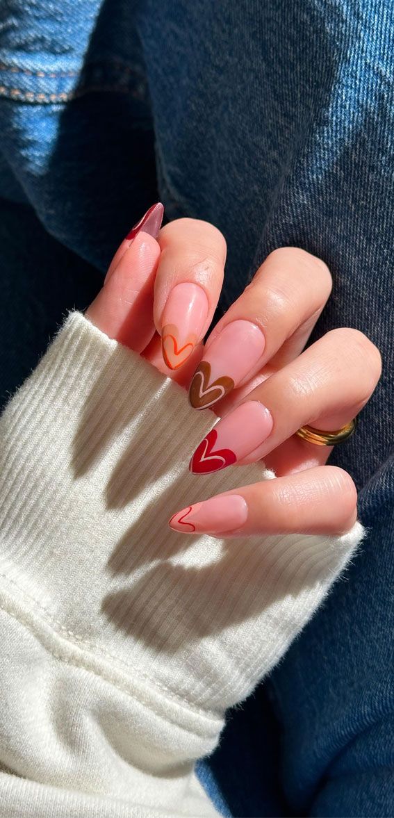 Heart Motifs On Accent Nails Visual Idea Heart Motifs On Accent Nails Visual Idea — Love Nails 2027