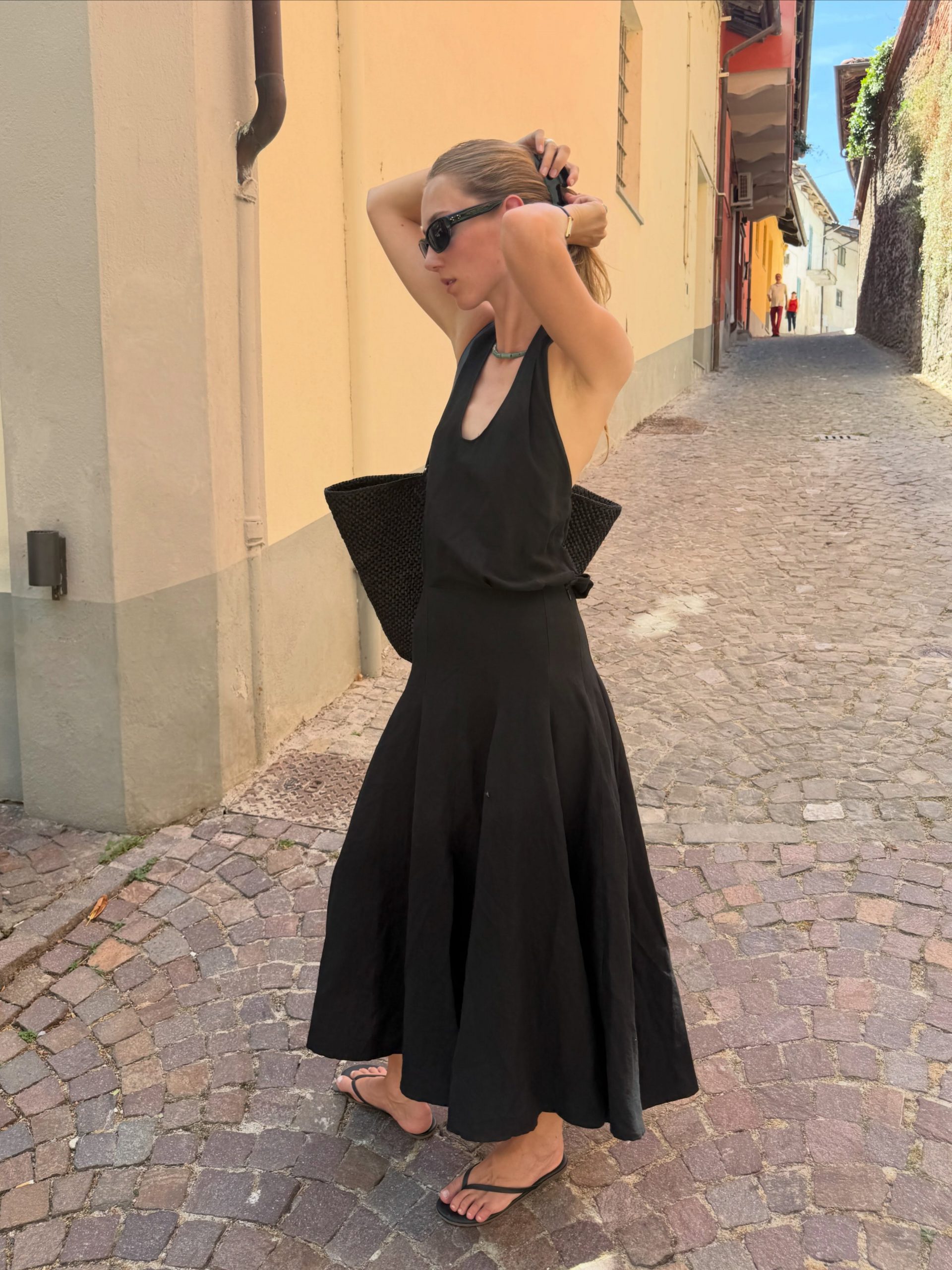 Monochromatic Black Halter Maxi Dress for Summer Ease — Minimalist Outfits 2027