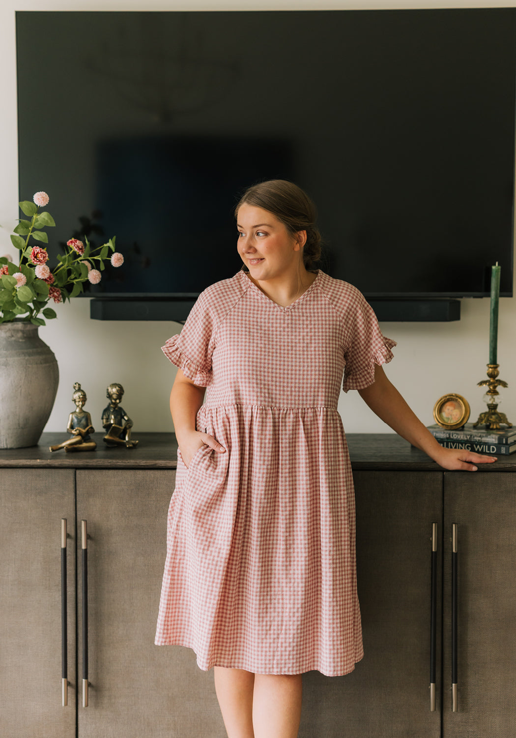 Playful Gingham Charm: Casual A-Line Dress for Daytime Playful Gingham Charm: Casual A-Line Dress for Daytime — Modest Outfits 2027