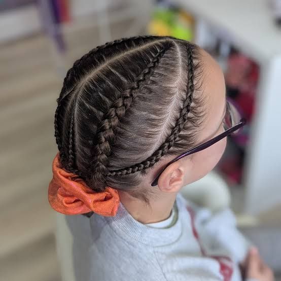 Precise Cornrows with Scrunchie — Little Girl Gymnastics Hairstyles 2027