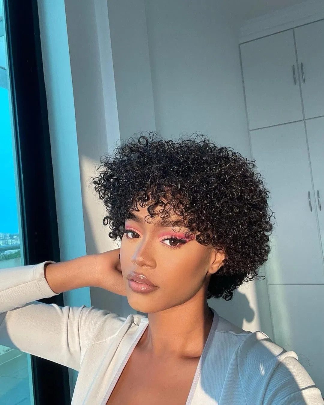 Pixie with Voluminous Curly Bangs — Pixie 2027 for Natural Hair