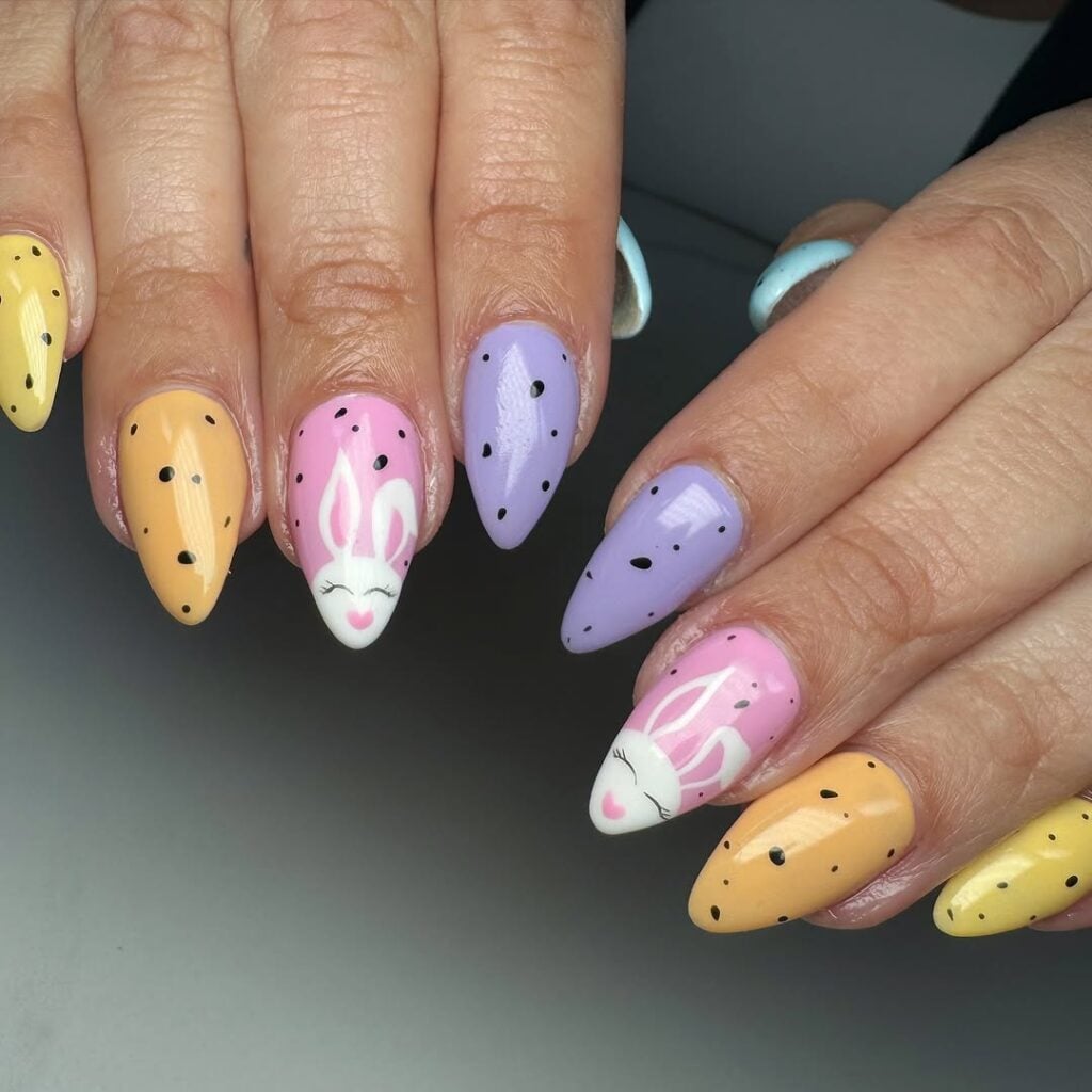 Pastel Bunny Faces on Glossy Nails Pastel Bunny Faces on Glossy Nails — Funny Bunny Nails 2027