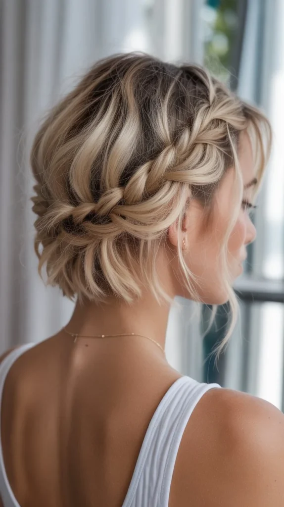 Bob With Side Crown Braid Detail — Crown Braid 2027