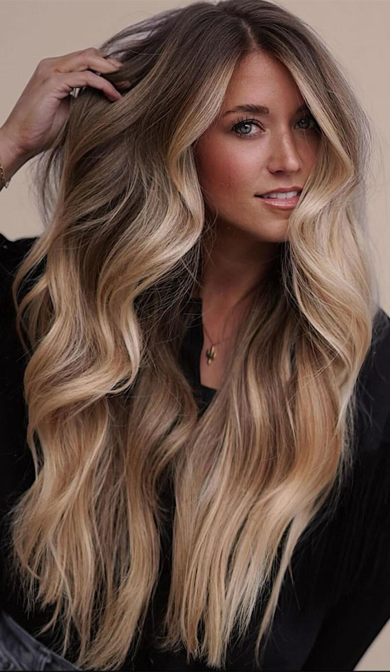 Mid-Back Warm Honey Balayage Waves Mid-Back Warm Honey Balayage Waves — Blonde Balayage 2027
