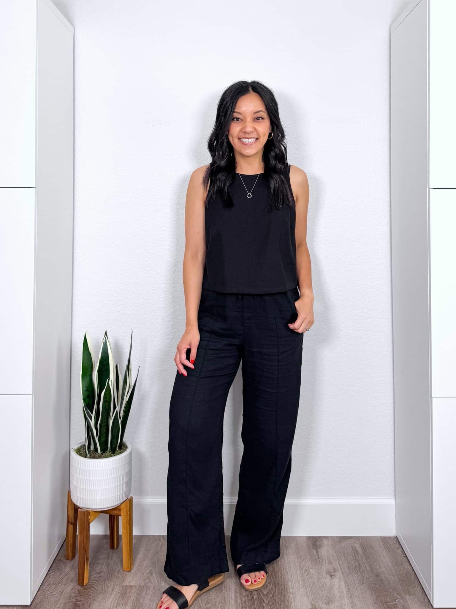 All-Black Wide-Leg Pants Set: Sleek Summer Monochrome All-Black Wide-Leg Pants Set: Sleek Summer Monochrome — Summer Outfits 2027